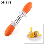 5 paires fourchettes à maïs en acier inoxydable pour barbecue en extérieur fourchettes à fruits dispositif à maïs
