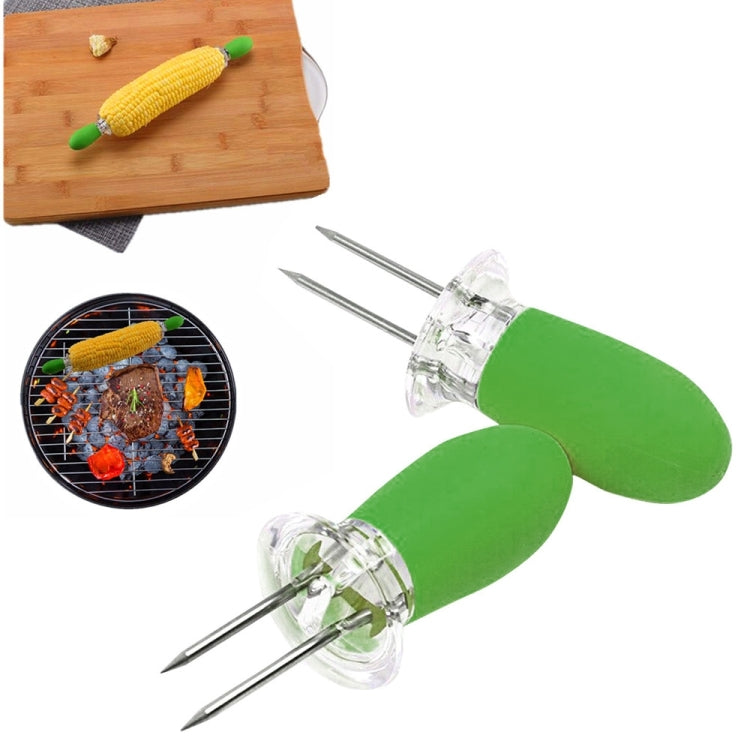 5 paires fourchettes à maïs en acier inoxydable pour barbecue en extérieur fourchettes à fruits dispositif à maïs