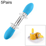 5 paires fourchettes à maïs en acier inoxydable pour barbecue en extérieur fourchettes à fruits dispositif à maïs