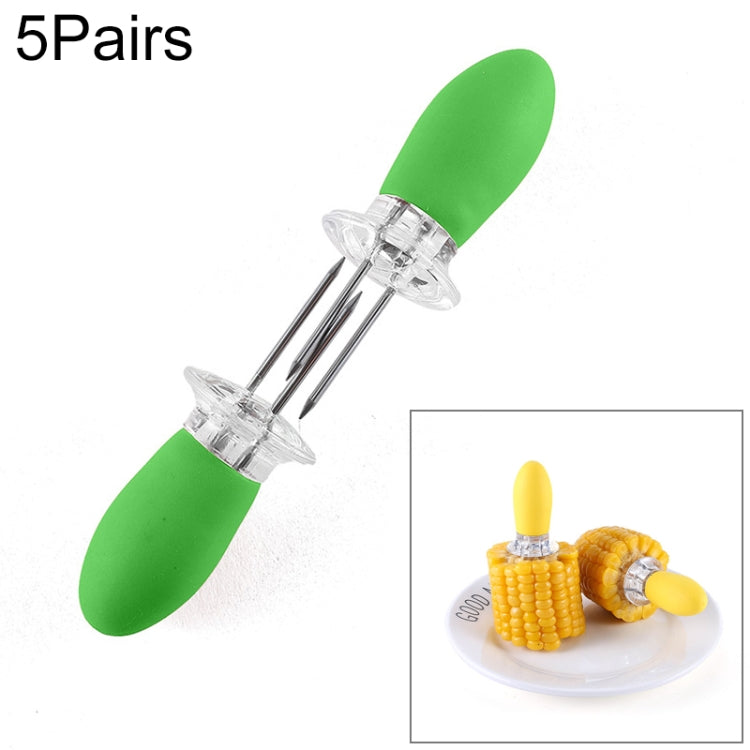 5 paires fourchettes à maïs en acier inoxydable pour barbecue en extérieur fourchettes à fruits dispositif à maïs