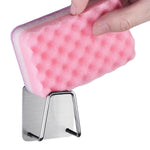 Égouttoir à éponge en acier inoxydable, support de rangement pour cuisine et salle de bain, 5,4x5,4x3cm