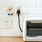 Mignon Mur Auto-Adhésif Bouchon Résine Crochet Rack de Cuisine, Traînée de Pied, Traînée de Main