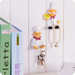 Mignon Mur Auto-Adhésif Bouchon Résine Crochet Rack de Cuisine, Traînée de Pied, Traînée de Main