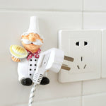 Mignon Mur Auto-Adhésif Bouchon Résine Crochet Rack de Cuisine, Traînée de Pied, Traînée de Main