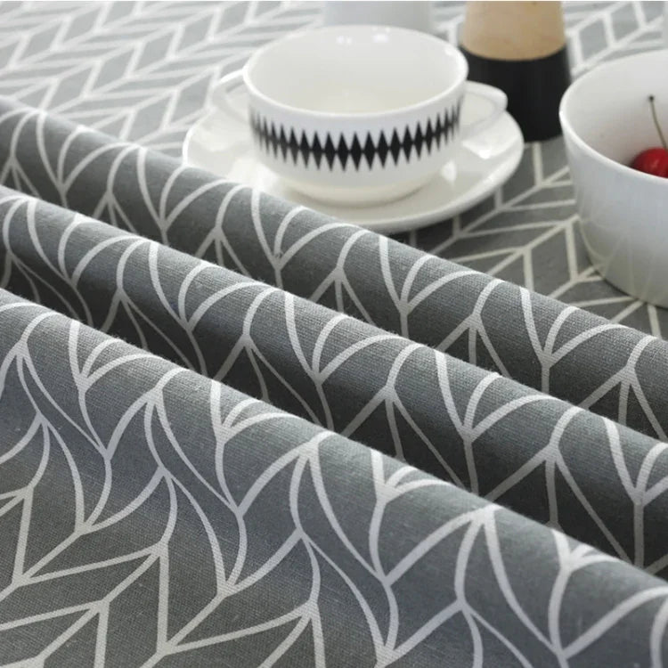 Nappe ronde en polyester coton anti-poussière, nappe imprimée coton et lin, 100cm, 120cm, 150cm