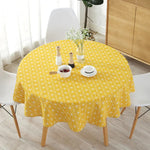 Nappe ronde en polyester coton anti-poussière, nappe imprimée coton et lin, 100cm, 120cm, 150cm
