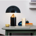 Lampe de table E14 LED en métal champignon Lampe de chevet décorative Prise européenne, S Noir, L Noir, S Blanc, L Blanc, S Doré, L Doré