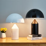 Lampe de table E14 LED en métal champignon Lampe de chevet décorative Prise européenne, S Noir, L Noir, S Blanc, L Blanc, S Doré, L Doré