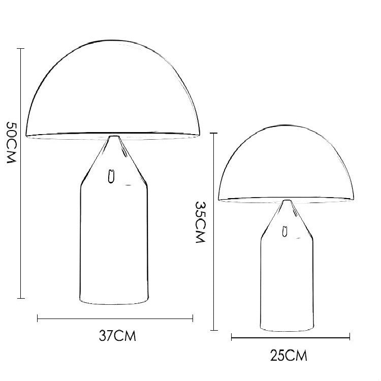 Lampe de table E14 LED en métal champignon Lampe de chevet décorative Prise européenne, S Noir, L Noir, S Blanc, L Blanc, S Doré, L Doré
