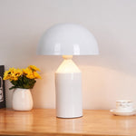 Lampe de table E14 LED en métal champignon Lampe de chevet décorative Prise européenne, S Noir, L Noir, S Blanc, L Blanc, S Doré, L Doré