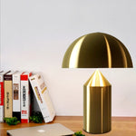 Lampe de table E14 LED en métal champignon Lampe de chevet décorative Prise européenne, S Noir, L Noir, S Blanc, L Blanc, S Doré, L Doré
