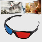 2 paires de lunettes 3D universelles en plastique noir pour films, jeux et vidéos DVD Anaglyphe, 2 paires universelles