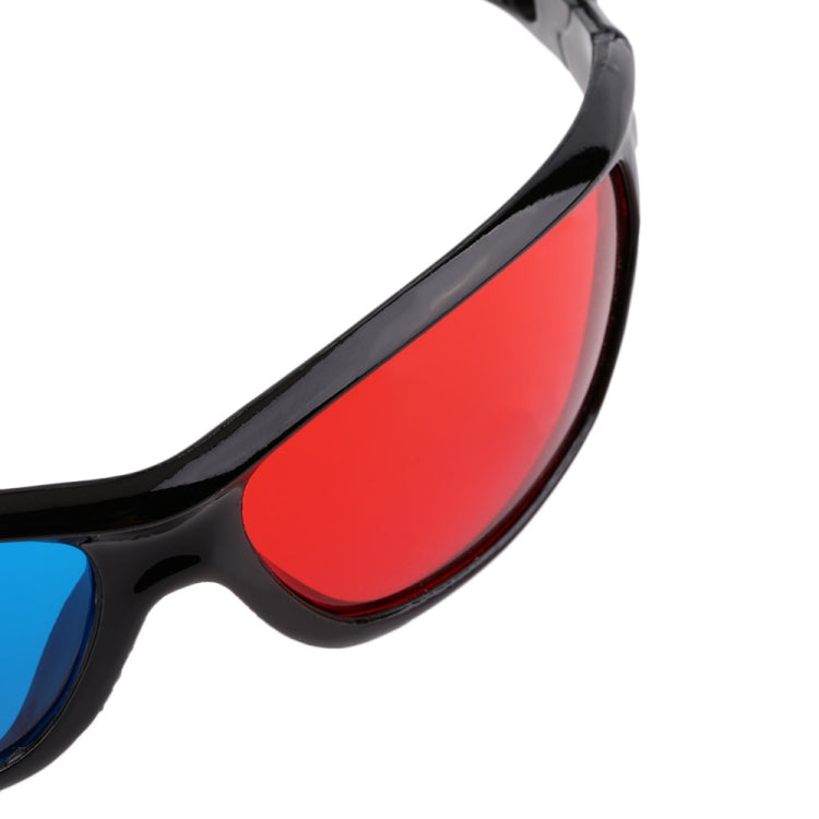 2 paires de lunettes 3D universelles en plastique noir pour films, jeux et vidéos DVD Anaglyphe, 2 paires universelles