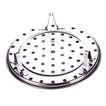 Plateau vapeur multifonctionnel étanche, grille de cuisson à la vapeur en acier inoxydable, cage de cuisson à la vapeur, feuille de cuisson à la vapeur, support de cuisson à la vapeur, 20 cm, 22 cm, 24 cm, 26 cm
