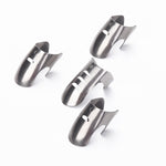 Lot de 4 protège-doigts en acier inoxydable réglables pour la découpe et la préparation des aliments, lot de 4 protège-doigts