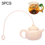 3 PCS Créatif Sachet de Thé en Silicone Forme de Théière Filtre à Thé Infuseur Nettoyage Sûr