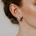 Boucles d'oreilles clous mode cœur zircon, or rose, or, blanc
