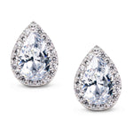 Boucles d'oreilles clous mode cœur zircon, or rose, or, blanc