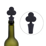 Bouchon à vin en silicone série poker, 12 bouchons en forme de cœur de pêche, 12 bouchons en forme de pique, 12 bouchons en forme de prune noire, 12 bouchons en forme de carré rouge