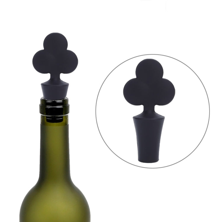 Bouchon à vin en silicone série poker, 12 bouchons en forme de cœur de pêche, 12 bouchons en forme de pique, 12 bouchons en forme de prune noire, 12 bouchons en forme de carré rouge