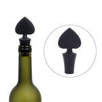 Bouchon à vin en silicone série poker, 12 bouchons en forme de cœur de pêche, 12 bouchons en forme de pique, 12 bouchons en forme de prune noire, 12 bouchons en forme de carré rouge