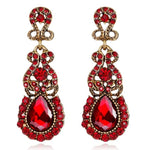 Boucles d'oreilles pendantes classiques, clous d'oreilles en alliage atmosphérique exagéré, rouges