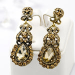 Boucles d'oreilles pendantes classiques, clous d'oreilles en alliage atmosphérique exagéré, rouges