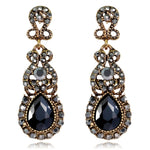 Boucles d'oreilles pendantes classiques, clous d'oreilles en alliage atmosphérique exagéré, rouges