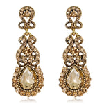 Boucles d'oreilles pendantes classiques, clous d'oreilles en alliage atmosphérique exagéré, rouges