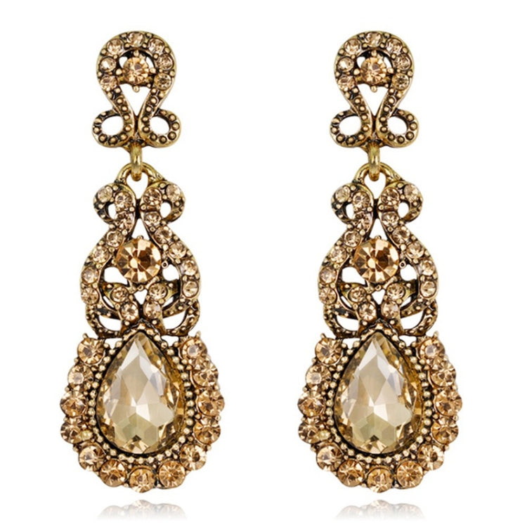Boucles d'oreilles pendantes classiques, clous d'oreilles en alliage atmosphérique exagéré, rouges
