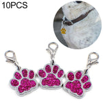 10 porte-clés en émail avec empreintes de pattes de chat, chien et ours pour la création de bijoux