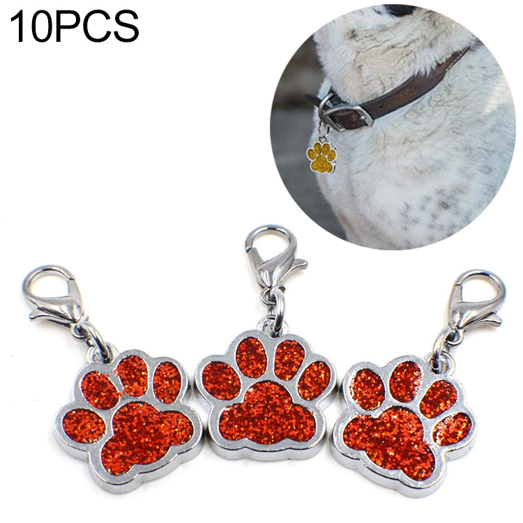 10 porte-clés en émail avec empreintes de pattes de chat, chien et ours pour la création de bijoux