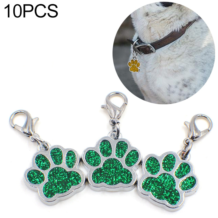 10 porte-clés en émail avec empreintes de pattes de chat, chien et ours pour la création de bijoux