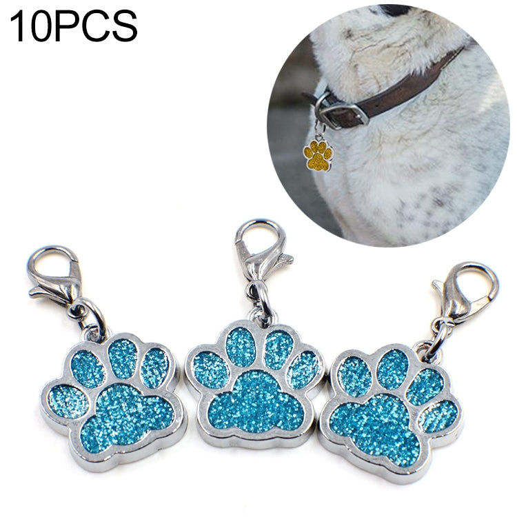 10 porte-clés en émail avec empreintes de pattes de chat, chien et ours pour la création de bijoux