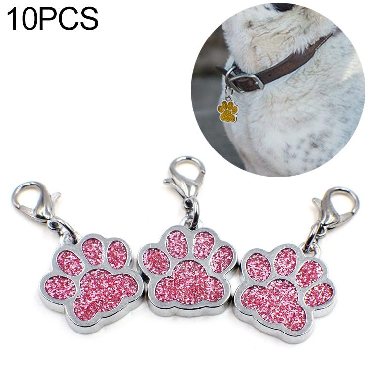 10 porte-clés en émail avec empreintes de pattes de chat, chien et ours pour la création de bijoux