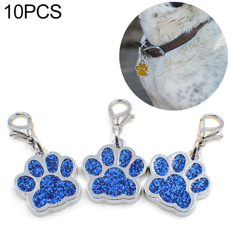 10 porte-clés en émail avec empreintes de pattes de chat, chien et ours pour la création de bijoux