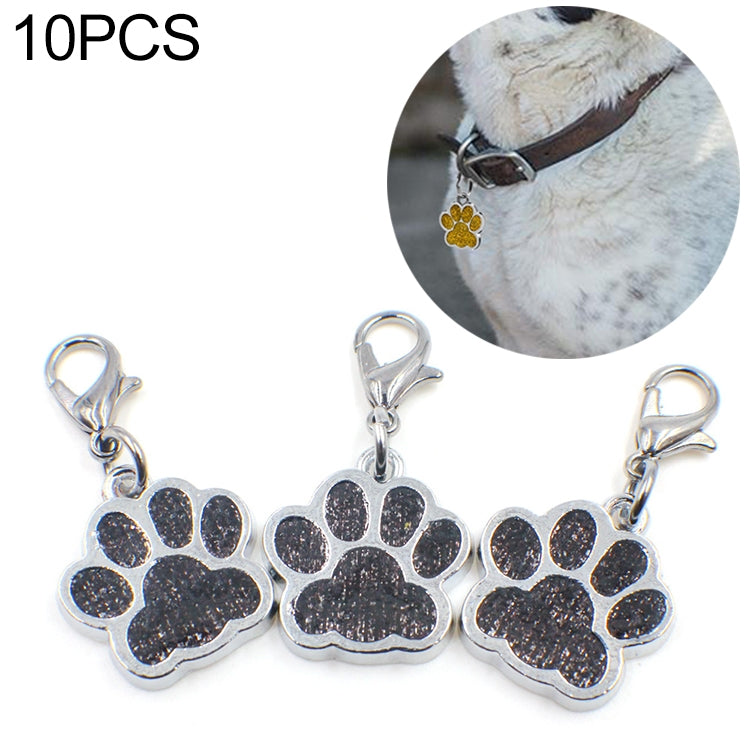 10 porte-clés en émail avec empreintes de pattes de chat, chien et ours pour la création de bijoux