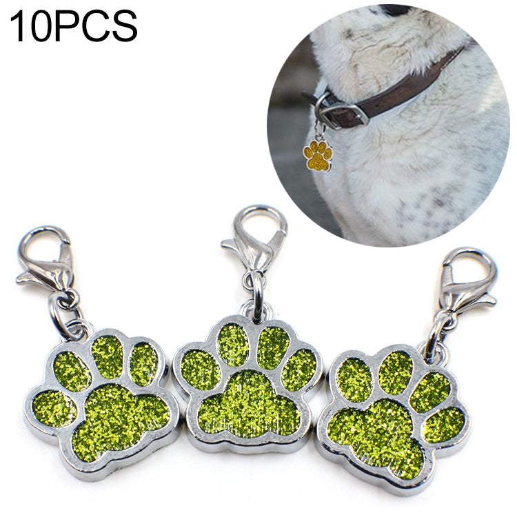 10 porte-clés en émail avec empreintes de pattes de chat, chien et ours pour la création de bijoux