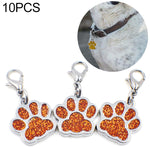 10 porte-clés en émail avec empreintes de pattes de chat, chien et ours pour la création de bijoux