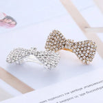 2 Pcs Épingles à Cheveux en Strass et Nœud Papillon pour Femme