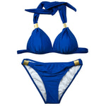 Ensemble de maillot de bain 2 en 1 uni sexy pour femmes, bikini de plage, S, M, L, XL, XXL