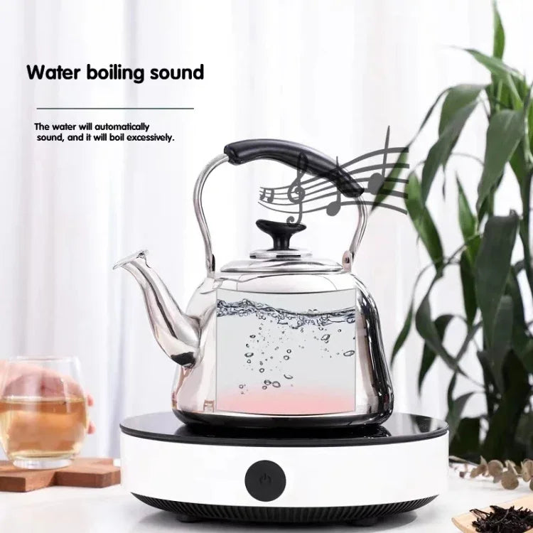 Bouilloire sifflante en acier inoxydable pour cuisinière à induction, son de piano classique, pot chantant sans chaleur magnétique, 1L, 1.5L, 2L, 3L