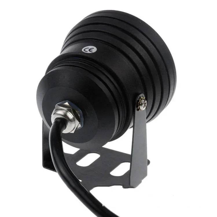 Projecteur submersible pour piscine 10W, projecteur submersible pour aquarium temporisé 12V DC, lumière blanc chaud, lumière blanche