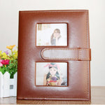 Album photo journalier familial en cuir PU 6 pouces avec pochette créative