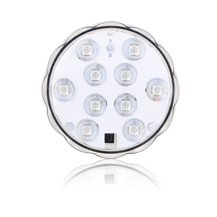 Lampe submersible étanche d'aquarium à bouton de plongée RVB sous l'eau