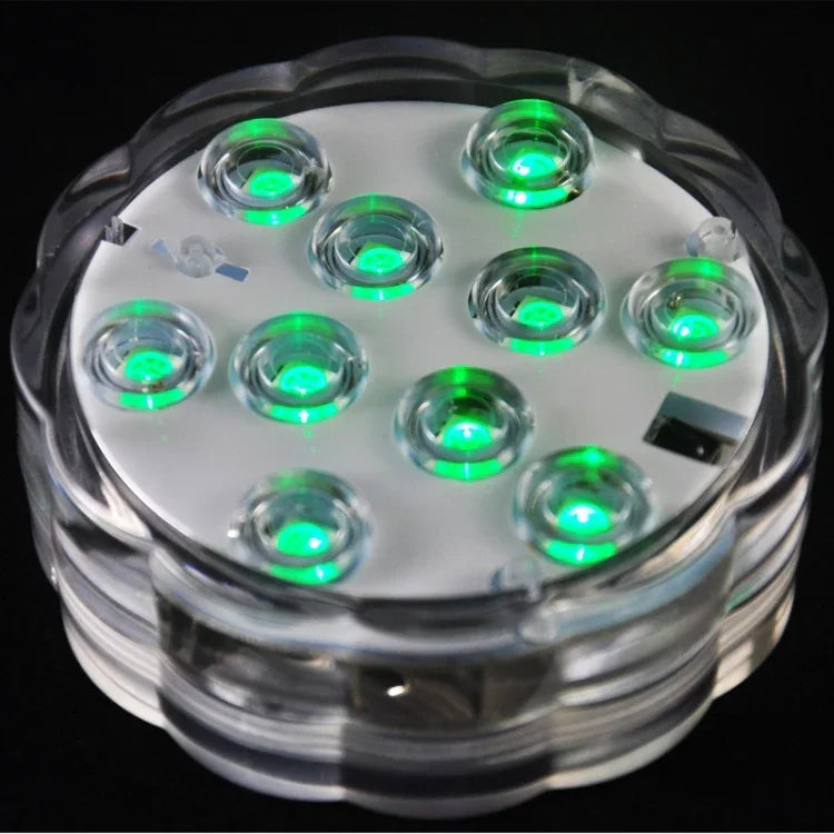 Lampe submersible étanche d'aquarium à bouton de plongée RVB sous l'eau