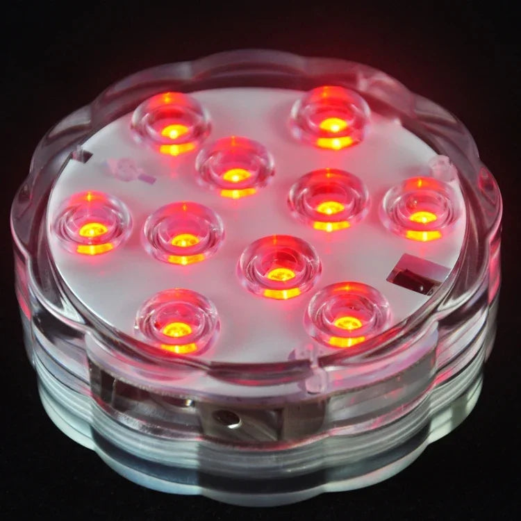 Lampe submersible étanche d'aquarium à bouton de plongée RVB sous l'eau