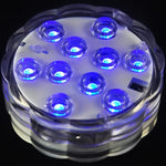 Lampe submersible étanche d'aquarium à bouton de plongée RVB sous l'eau