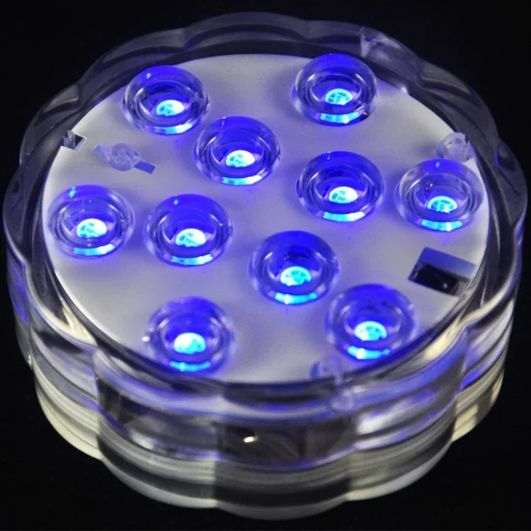 Lampe submersible étanche d'aquarium à bouton de plongée RVB sous l'eau