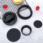 Ustensile de presse à viande pour hamburgers, moule à galettes, 2 pièces, noir